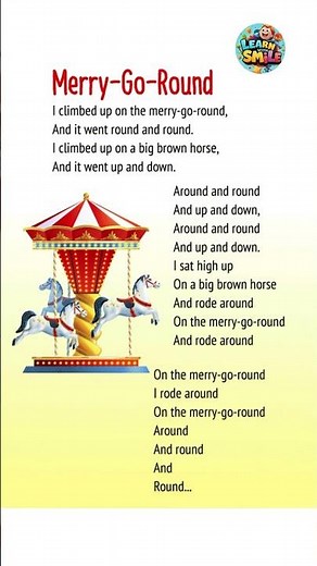 Merry go round poem class 1 | english poem | class 1 english | english poem for kids | english rhyme