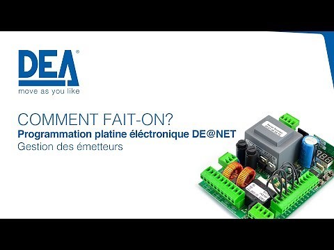 FR - Programmation platine éléctronique DE@NET - Gestion des émetteurs