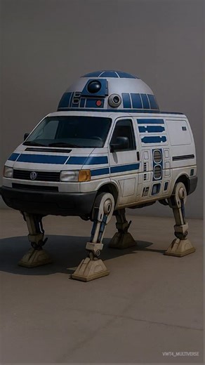 R2-T4. Even in an far far away galaxy knew it. #starwars #r2d2 #vwt4vanlife #vwt4 #multivant4 #transportert4 #volkslovers #ai #art | Vwt4multiverse | Facebook