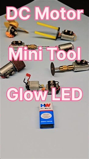 DC Motor Mini Tool Glow LED ❤️ DIY Mini Tool Inventions #minitool #diy #shorts