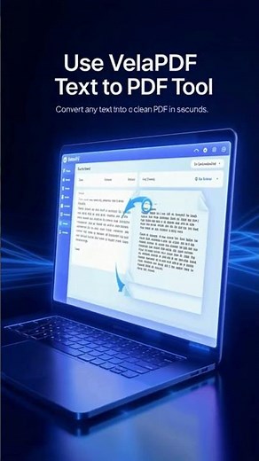 Convert Text to PDF Online for Free — Quick & Easy | velapdf.com