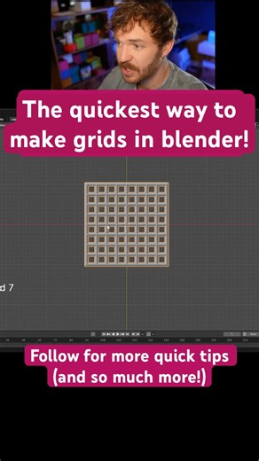 How to create grids in blender! Full tutorials on my channel. #blender #3dmodeling #3Dprinting