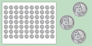 Printable Play Money: Nickel Coin