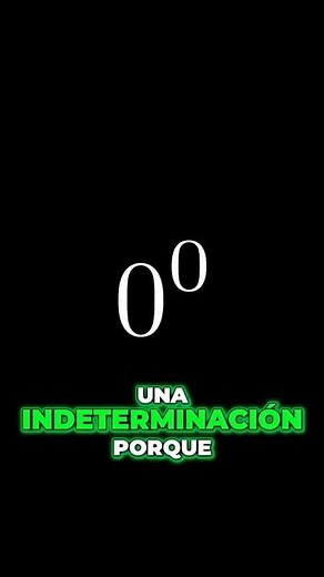 El problema con 0⁰ ¿Nada elevado a nada es algo? - Indeterminaciones #matemáticas #indeterminación