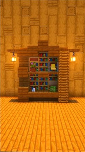 Minecraft Bookshelf Decoration | Building ideas | #minecraft #shorts