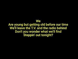 JOE JACKSON Steppin' Out (lyrics)