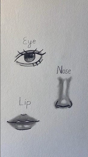 Easy way to draw [Eye, Nose & Lip] - Tutorial✨️