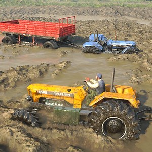 75K views · 1.6K reactions | New Tractor Stuck in mud - tractor rescuing tractor | Vipax | Facebook