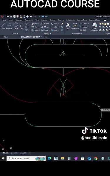 Cara Menggambar Logo S di AutoCAD