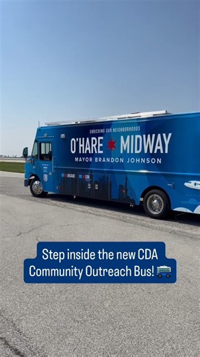 Vroom vroom! Take a look inside the new CDA Community Outreach Bus, aka "Papa Blu." Papa Blu brings the world of aviation directly to Chicago's 77 community areas and beyond, sparking curiosity in young minds, connecting students with career pathways, and introducing professionals to business opportunities in the aviation industry. Head over to Chicago O'Hare International Airport's page to see the ultimate transformation of Papa Blu. 🚎 | Chicago Midway International Airport
