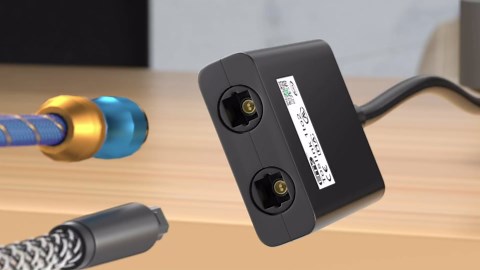 EMK Optical Splitter 1x2 - 1 In 2 Out Digital Audio Splitter - Compatible With Home Theater, Sound Bar, TV, Blu-ray Players