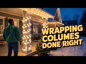 How to Wrap Christmas Lights on Columns (The Right Way!)