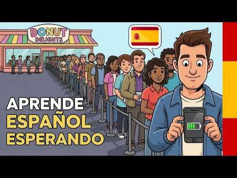 Español Fácil con una Conversación Natural: Hacer una fila larga | Aprende Español Podcast