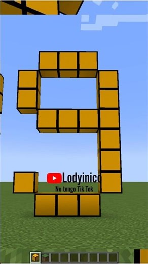 How to make the number 9 in Minecraft (Easy and fast) | 5x8 letter tutorial #minecraft