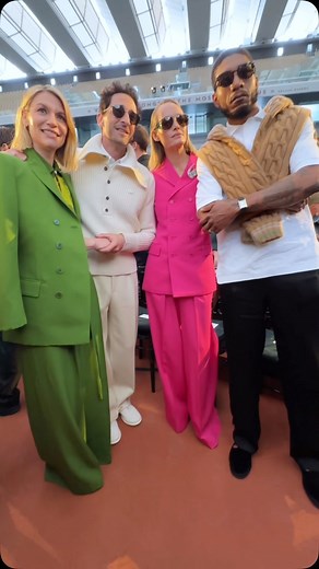 WWD on Instagram: "@adrienbrody making friends front row at this morning’s @lacoste fall 2025 runway show in Paris, alongside Claire Danes, Venus Williams, Amber Valletta, and Honor Titus. Video: @hey_imlara"