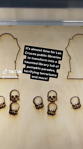 Can you guess our favorite holiday? Its almost time for us to become the haunted library full of pumpkin parades, terrifying terrariums and more! #pibliclibrary #halloween #bermonths #spookyseason #terrariumdesign #glowforge #trickortreat