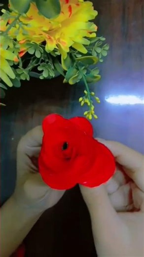 making rose 🌹 in easy way #diycraft