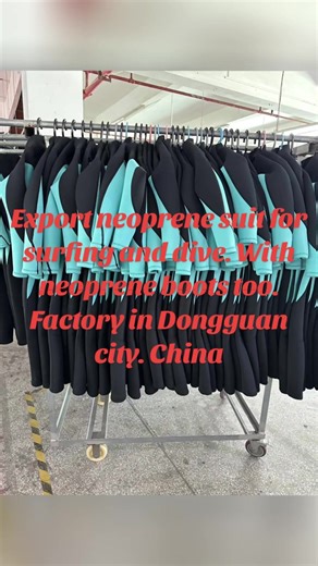 2.5MM neoprene steamer and short with flat lock seam. 5MM Jacket and LongJohn in glue and blind stitching seam. 2.5 MM neoprene sock with thinner vulcanization rubber on the bottom.surfing boots##factory ##fypgoods #neoprene @Bri Surfs