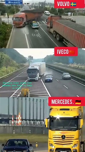 Volvo vs Iveco vs Mercedes - Truck Safety Test: Who Reacts Faster?