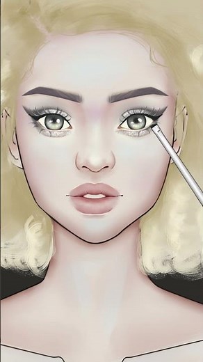 Makeup Animation Part 3 Eye Makeup & Blush #makeup #makeupanimation #beauty