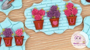 Now you can spell out cute messages on your cakes and cookies using the Alpha Pots mould :) | Katy Sue Cake Decorating
