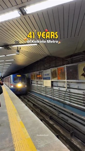 2K views · 520 reactions | 41 years of Kolkata Metro ✨ Credits: @saikatsfeed [Kolkata Calcutta Metro Transport Easy Travel Affordable Best No Traffic Trending Viral Relatable City of joy Explore Legacy 41 Years Celebration Fyp Underwater Metro] #kolkata #metro #legacy #transport #relatable #travel #affordable #traffic #fyp #underwater #metro #first | Whats Hot Kolkata | Facebook