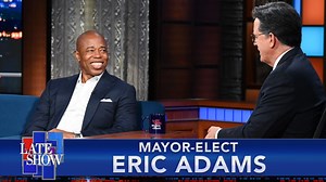 Stephen gets to know Eric Adams, the next mayor of New York City, a man who stays up late, gets up early, and is determined to change the way the city deals with thorny issues like policing and inequality. Stick around for part two of Stephen’s interview with the fascinating city leader. | The Late Show with Stephen Colbert