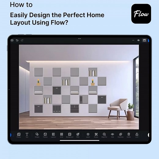 VN Video Editor on Instagram: "Using Flow APP, you can effortlessly create your ideal home floor plan 🏡. Our multifunctional components and extensive library of decorative elements 🛋️ make it easy for anyone to design the space they want. Whether you want to design a study 📚, living room 🛋️, bedroom 🛏️, or office area 🖥️, Flow APP allows you to unleash your creativity 🎨 and customize every detail to your unique taste. Step into the world of DIY home design and make your space truly your o