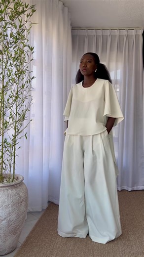 Viva Classic Cream White Pants and Top Collection