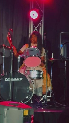 Girl Playing Drums Live on Stage | New Zealand Music Vibes 🥁🇳🇿 #Shorts