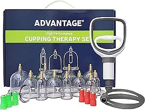 Lure Cupping Therapy Set - Cupping Cups for Cupping Massage, Muscle, Joints, Fascia & Cellulite - Premium Professional Cupping Therapy Kit + Suction Gun, Magnets, Printed English Guide