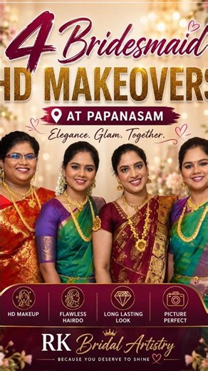 ✨ Sisters from Singapore, Flawless HD Makeovers Happy sister Squad! 💖 Best Makeup Artist Mannargudi