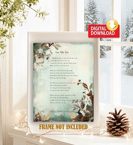 Funeral Poem, Elegant Eulogy Print: Keep the Memory Alive With Miss Me but Let Me Go Poem, Digital Download - Etsy
