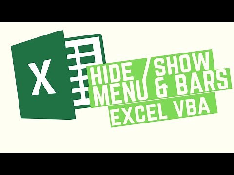 Automatically Hide Excel Menus, Bars, Etc Upon Opening using Excel VBA Code to Look Like an App