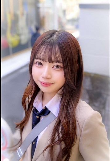 美人女子高生のかわいい制服姿✨原宿ストリートスナップ