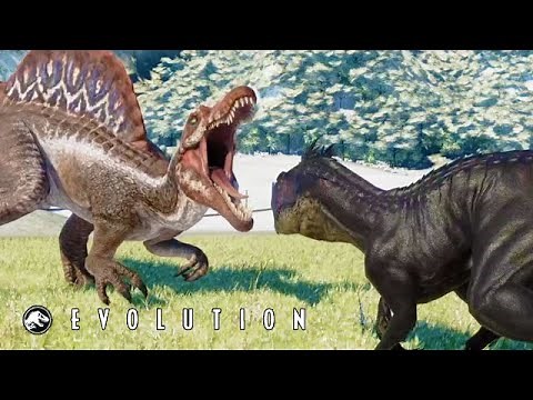 1v1 E750 SCORPIOS REX vs SPINOSAURUS (JURASSIC WORLD EVOLUTION)