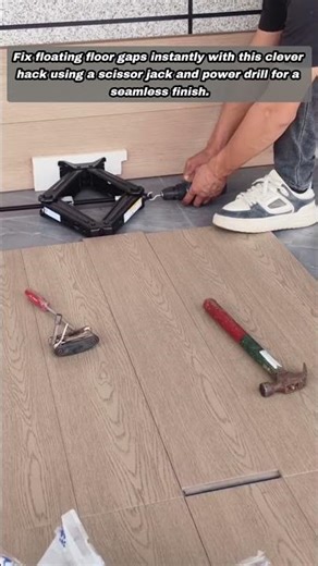 Easy Way To Fix Flooring Gaps Using Scissor Jac
