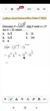 Latihan Soal Eksponen SMA Kelas 10 #latihansoal #matematika #ujianonline #sumatif #banksoal #soal