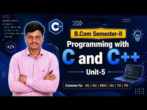Unit-5 | Programming with C & C++ | B.Com Sem-II #degree #bcom #exam #imp #importantquestions #pyq