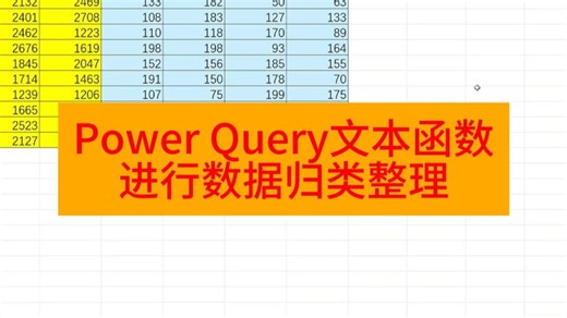 Power Query文本函数进行数据归类整理
