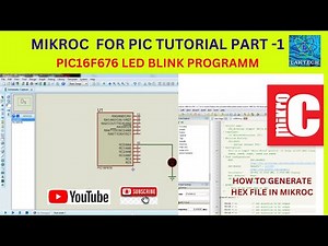 mikroC for PIC TUTORIAL PIC16F676 LED BLINK/How To Generate Hex File in Mikroc C for PIC HINDI ME