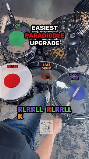 Easy Paradiddle Pattern for Drummers 🥁 #drums