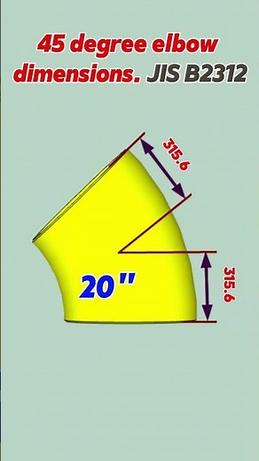 45 degree pipe elbow dimensions