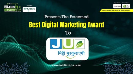 Best Digital Marketing Award: JU Agri Sciences Pvt. Ltd. | 3rd BRAND R.Comm Awards 2025 | Snail Integral Pvt. Ltd.