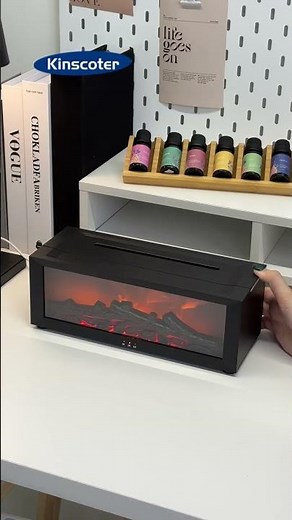 A New Popular Usb Fireplace-Style Aromatherapy Diffuser With Seven Color Light Humidifier