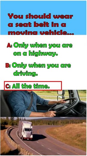 CDL Test Prep: "Seat Belts No Exceptions" #passing #safely #automobile #trucking #truckdriver #facts