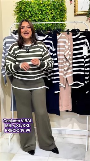 Precio: 19.99€ COMPRAR: https://saraamayamoda.com/producto/conjunto-viral-de-punto-de-rayas/ WHTASAPP 663380219 El Conjunto VIRAL Colores disponibles: Verde | Gris | Marino | Camel | Negro Tallas: M/L y XL/XXL | Sara Amaya Moda