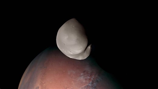 Martian moon Deimos in high-res - UAE Hope Probe observations