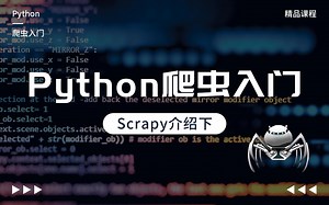 Python实战案例，Python爬虫入门，Scarpy介绍下