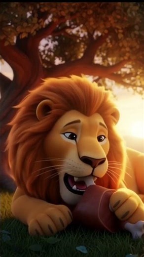 قطة سرقت أكل الأسد… بس شوف النهاية 😳🐱" #قصص_أطفال #كلب #انقاذ #كرتون #shorts #حيوانات #cartoon